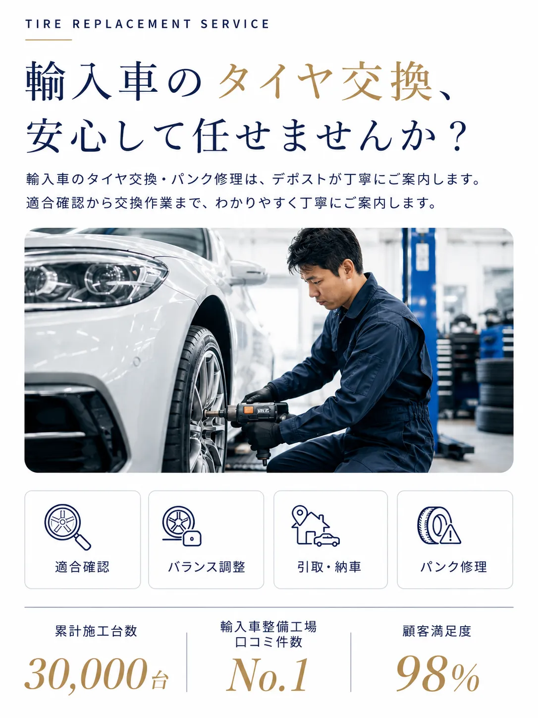 タイヤの車検・修理・整備・板金塗装
