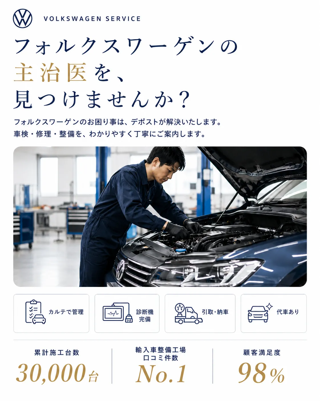 フォルクスワーゲンの車検・修理・整備・板金塗装