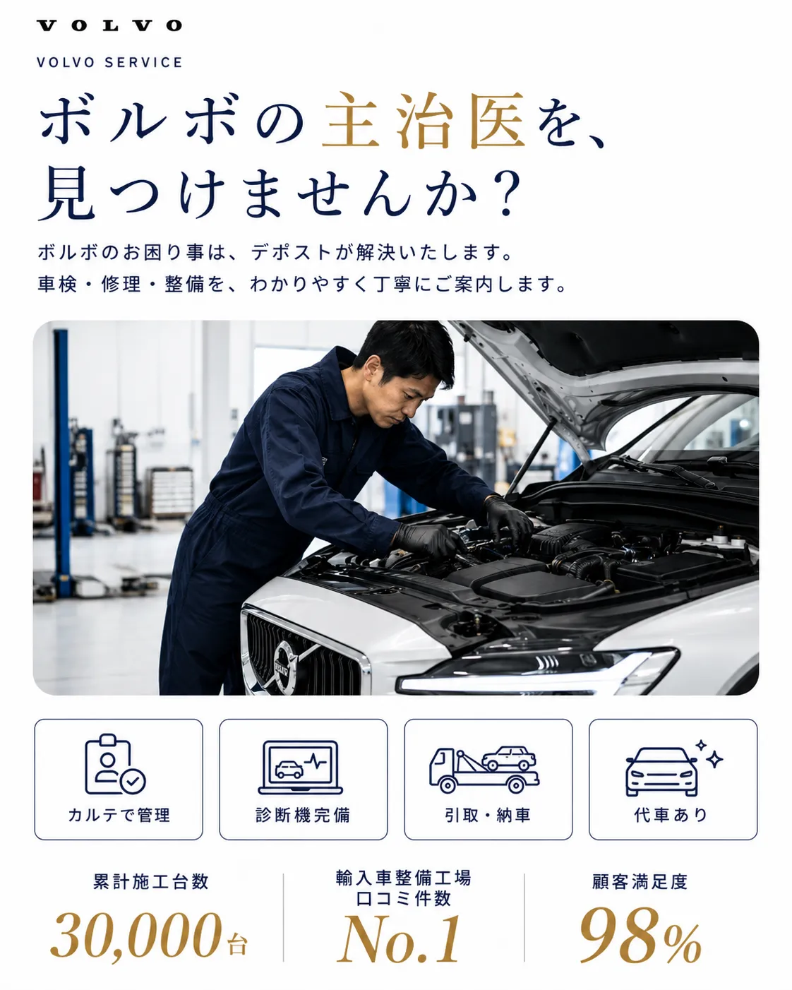 ボルボの車検・修理・整備・板金塗装